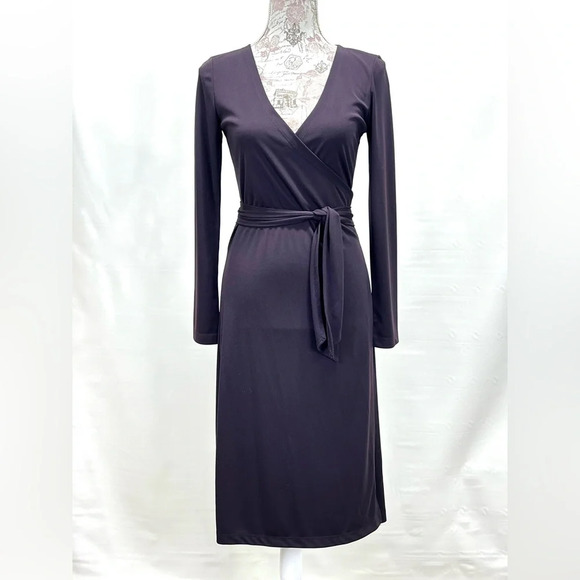 Kenneth Cole eggplant wrap dress size small excellent condition - Picture 1 of 9
